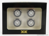 Kk-scale Accessories 4x  Wheels And Rims Set 17' For Bmw 3-series Alpina (e30) 1988 1:18 Černá Stříbrná