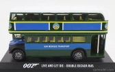 Motor-max Decker Diorama - Autobus 1960 - 007 James Bond - Live And Let Die - Vivi E Lascia Morire 1:36 Modrozelená