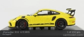 Minichamps Porsche 911 991-2 Gt3 Rs Coupe 2018 - Black Rims 1:43 Závodní Žlutá