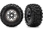 Traxxas kolo 2.8", pneu Sledgehammer, disk černý chrom (2)
