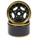 1.9 Beadlock Hliníkové CNC 5 Spoke Carbon Gold Titanium, 2ks