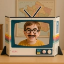 Vilac Dřevěné divadlo Retro televize