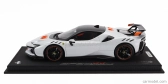 Bbr-models Ferrari Sf90 Xx Stradale 2024 - Con Vetrina - S vitrínou 1:18 Bianco Artico - White Met Orange Black
