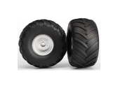 Traxxas kolo 3.0/2.0", polomatný disk, 19mm, pneu Terra Groove (pár)