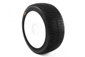 TRIGON V3 BUGGY S3 (MEDIUM) lepené pneumatiky, biele disky, 2 ks.