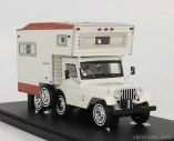 Autocult Jeep Cj5 Universal Camper Usa 1969 1:43 Bílá Červená