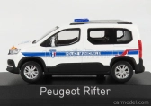 Norev Peugeot Rifter Police Municipale 2019 1:43 Biela modrá červená žltá