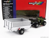 Britains Yamaha Quad 4x4 With Trailer 2009 1:32 Zelené Stříbro