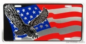 Edicola Accessories Funny Metal Plate - Eagle Silver Usa Flag 1:1 Červená Stříbrná Modrá