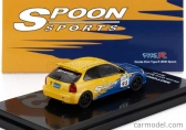 Motorhelix Honda Civic Ek9 Type R Spoon N 95 Racing 1999 1:64 Modrá Žlutá
