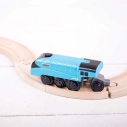 Bigjigs Rail Elektrická lokomotíva Mallard Blue