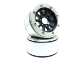 Kovové Beadlock CNC disky Absima Metsafil 1.9 Gear Black/Silver, 2 ks