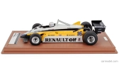 Tecnomodel Renault F1  Re30b V6 Turbo Team Renault Elf N 16 Winner France Gp (with Pilot Figure) 1982 Rene Arnoux 1:18 Bílá Žlutá Černá