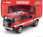 Bburago Land rover New Defender 110 Vigili Del Fuoco 2022 1:43 Červená Bílá