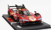 Bbr-models Ferrari 499p 3.0l Turbo V6 Team Ferrari Af Corse N 51 Winner 24h Le Mans 2023 Alessandro Pier Guidi - James Calado - Antonio Giovinazzi - Con Vetrina - With Showcase 1:18 Červená Žlutá Černá