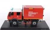 Alerte MAN Le 14.220 Truck Double Cabine Bemaex Grimp Sdis 77 Sapeurs Pompiers Groupe Reconnaissance Intervention Milieu Perilleux 2004 1:43 červená biela žltá