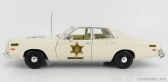 Greenlight Plymouth Fury Hazzard Police Hazzard County 1977 1:18 Bílá