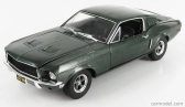 Greenlight Ford usa Mustang Gt390 Coupe 1968 - Bullit - Steve Mcqueen 1:18 Tmavo zelená Highland
