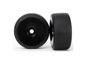 Traxxas koleso, disk čierny, pneu slick (2) (zadné)