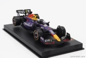 Bburago Red bull F1 Rb19 Team Oracle Red Bull Racing N 1 Víťaz majstrovstiev sveta Las Vegas Usa Gp 2023 Max Verstappen - s pilotom a vitrínou 1:43 Purple Yellow Red