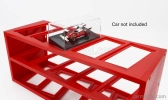 Edicola Display box Espositore Aperto (open) Lungh.lenght Cm 49.0 X Prof.depth Cm 18.3 X Alt.height Cm 20.3 (vano Piano - Garage - Lenght Cm 46.5 - Depth Cm 18.2 Height Cm 8.4 - Vano Singolo - Depth Cm 15.0 Height Cm 7.8 ) 1:43 Red