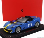Bbr-models Ferrari 812 Competizione A Spider N 112 2022 - Con Vetrina - S vitrínou 1:18 French Racing Blu - Modro-žltá