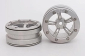 Kovové Beadlock CNC disky 1.9 PT Safari Silver/Silver, 2ks