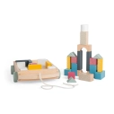 Bigjigs Toys Vozík s drevenými kockami - poškodený obal