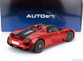 Autoart Porsche 918 Spyder Weissach Package 2013 1:12 červená