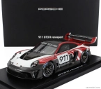 Spark-model Porsche 911 992 Gt3 R N 911 Racing Flacht Design Coupe 2021 - Con Vetrina - S vitrínou 1:18 Bielo-sivo-červená
