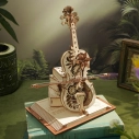 RoboTime 3D dřevěná skládačka hrací skříňky Kouzelné violoncello barevné (mechanický pohon)