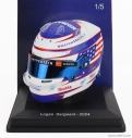 Spark-model helma Bell Casco Helma F1 Logan Sargeant Team Williams Racing N 2 Sezóna 2024 1:5 Biela Modrá Červená