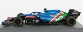 Spark-model Renault F1  A521 Renault E-tech 20b Team Alpine N 14 8th Abu Dhabi Gp 2021 Fernando Alonso 1:43 Modrá Met Červená Bílá