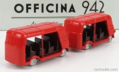Officina-942 Fiat 1100 Elr Autotreno Visitatori Fiera Del Levante Carrozzeria Romanazzi 1953 1:76 červená