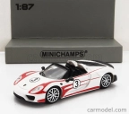 Minichamps Porsche 918 Spyder Salzburg Racing Design N 3 Weissachpackage 2015 1:87 Červená Bílá