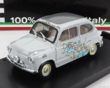 Brumm Fiat 600 Rally Raid Roma-calcutta 1955 13.260km In 11 Giorni - 11 Days 1:43 Grey