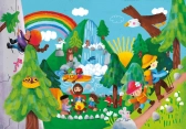 Vilac Drevená knižka s puzzle Dobrodružstvá