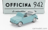 Officina-942 Fiat 600 Maggiolina Carrozzeria Francis Lombardi Cabriolet Open 1958 1:76 Svetlomodrá