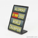 Cartrix Accessories F1 World Champion Plate Pit Board - 2005 Fernando Alonso 1:43