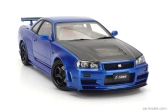 Autoart Nissan Skyline Gt-r (r34) Z-tune 2002 1:18 Bayside Blue Carbon