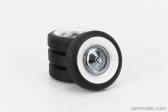 Sada príslušenstva 4x disky kolies a ráfiky pre Fiat 500 1968 1:12 Black White Chrome
