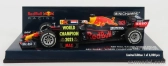 Minichamps Red bull F1 Rb16b Honda Ra620h Team Aston Martin N 33 Winner Abu Dhabi Gp Majster sveta s Pit Board 2021 Max Verstappen 1:43 Matná modrá žltá červená