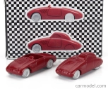 Officina-942 Fiat Set 2x Stanguellini 750 Barchetta Mille Miglia + Berlinetta Tobruk-tripoli 1938-39 1:76 Red