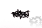 M3x10mm samořezné šrouby s čočkovitou křížovou hlavou a osazením (černé, 10 ks.)