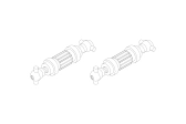 Turbo Racing Upgrade kovová os predných kolies C50 2 ks