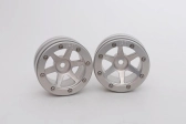 Kovové Beadlock CNC disky 1,9 PT Slingshot Silver/Silver, 2 ks