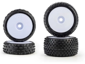 Pro-Line kolo 1:24 kobercové, přední Wedge, zadní Prism, disk bílý, Hex 7mm (4): Losi Micro-B