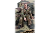 1/16 figurka sedící německé obsluhy vysílačky tanku z 2 sv. války, ručně malovaná