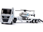 SIKU Super – policajný ťahač MAN s vrtuľníkom 1:87