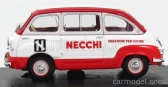 Brumm Fiat 600 Multipla Veicolo Commerciale Macchine Per Cucire Necchi 1960 1:43 Bílá Červená